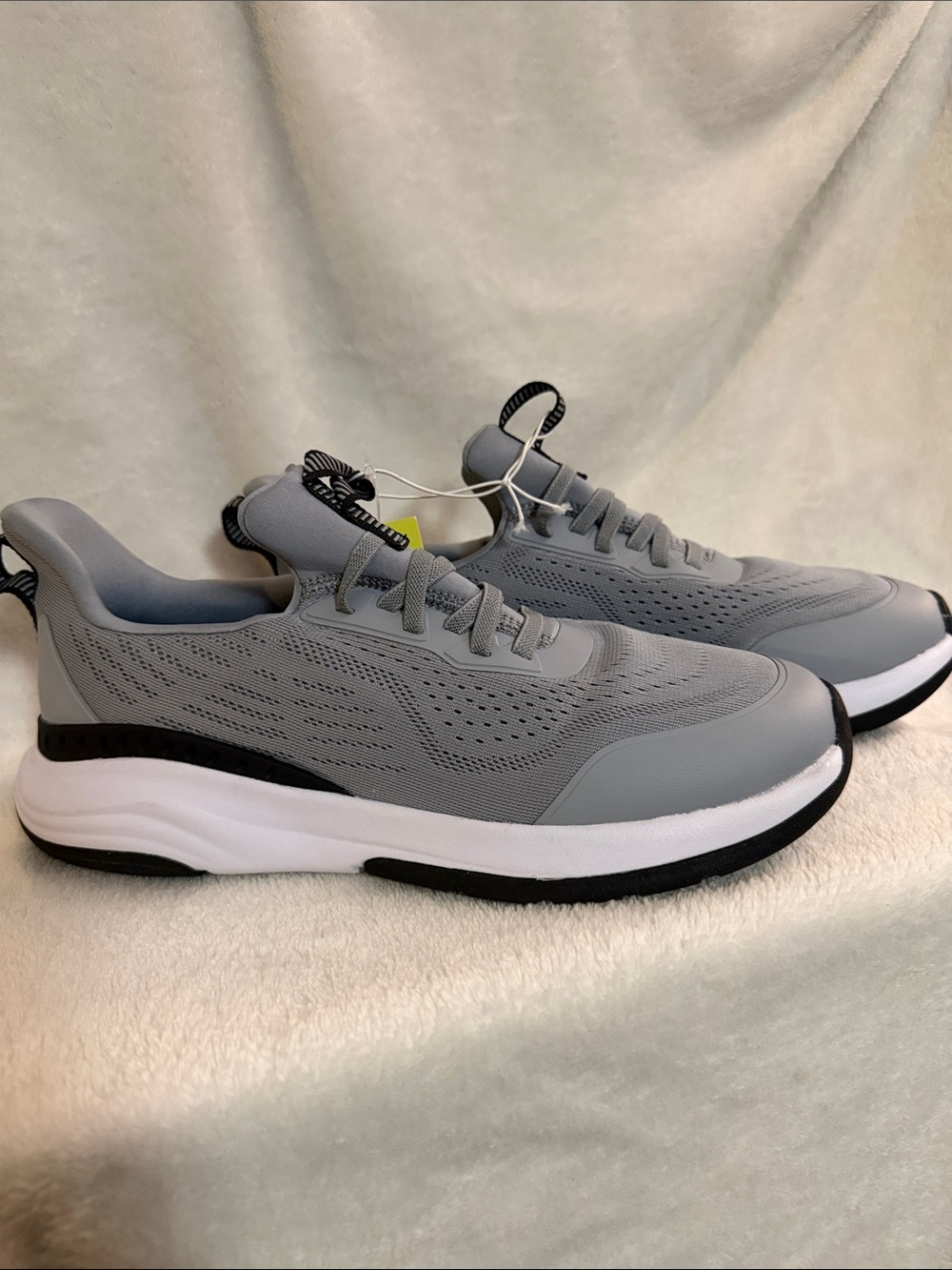NWT- All In Motion: Big boys Light Grey Slip on Sneakers size 6